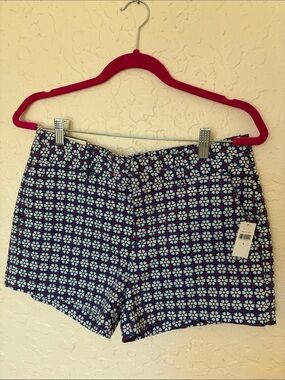 GAP Navy Floral-Print Women's Shorts with Red Accents